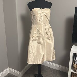 J. Crew sleeveless Silk Dress with liner in a beautiful champagne color